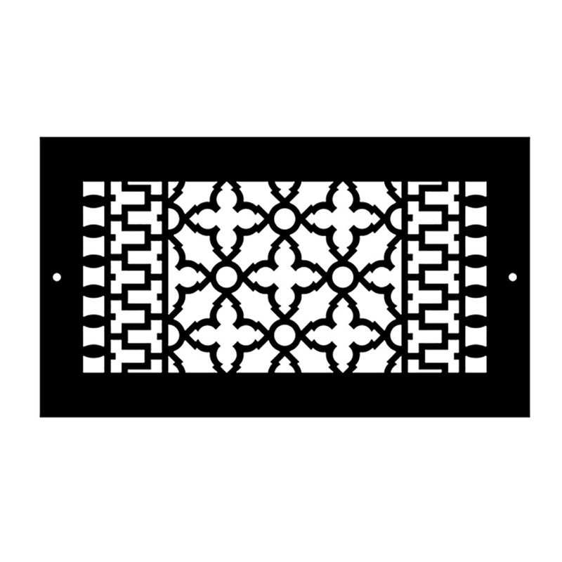 Cast Iron Scroll Pattern 12" x 6" Floor and Wall Grille