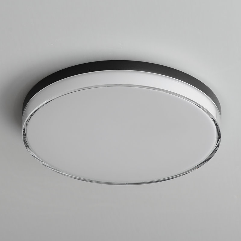 Glass LED Flush Mount, Black