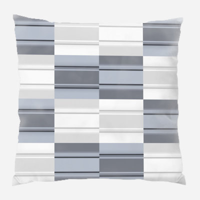 Geometric Microsuede Reversible Throw Pillow
