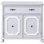 Armoire décorative grise avec 2 portes et 1 tiroir - Fascination en pi