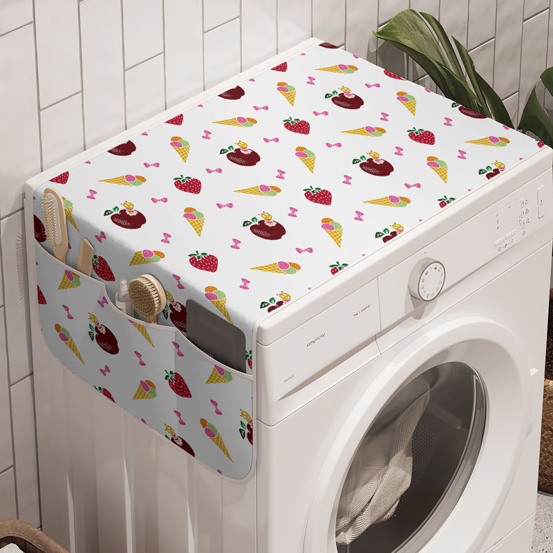 Ensemble de 2 pièces de rangement pour machine à laver les glaces East Urban Home 47 po x 18,5 po multicolore