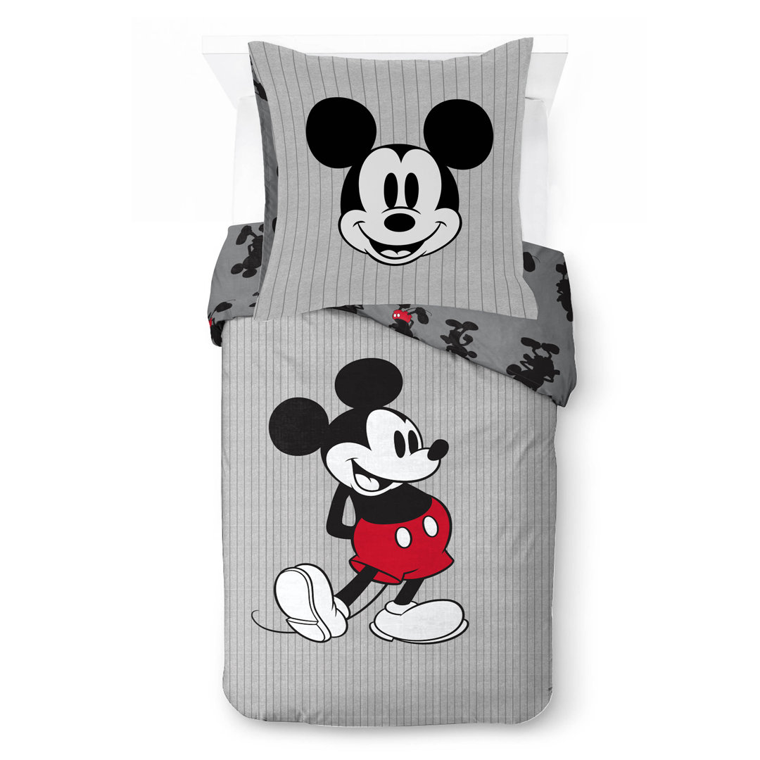 Disney Mickey Mouse Set Gestreift – Bettbezug Set Für Eine Person