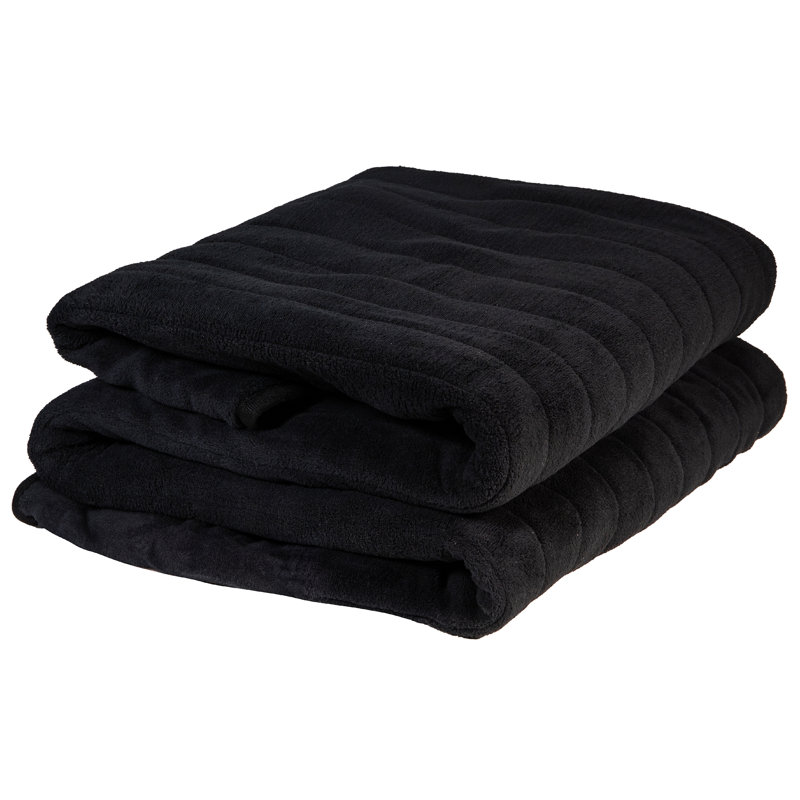 Russell Hobbs Rhht1004bla Heated Throw W/microfleece In Black