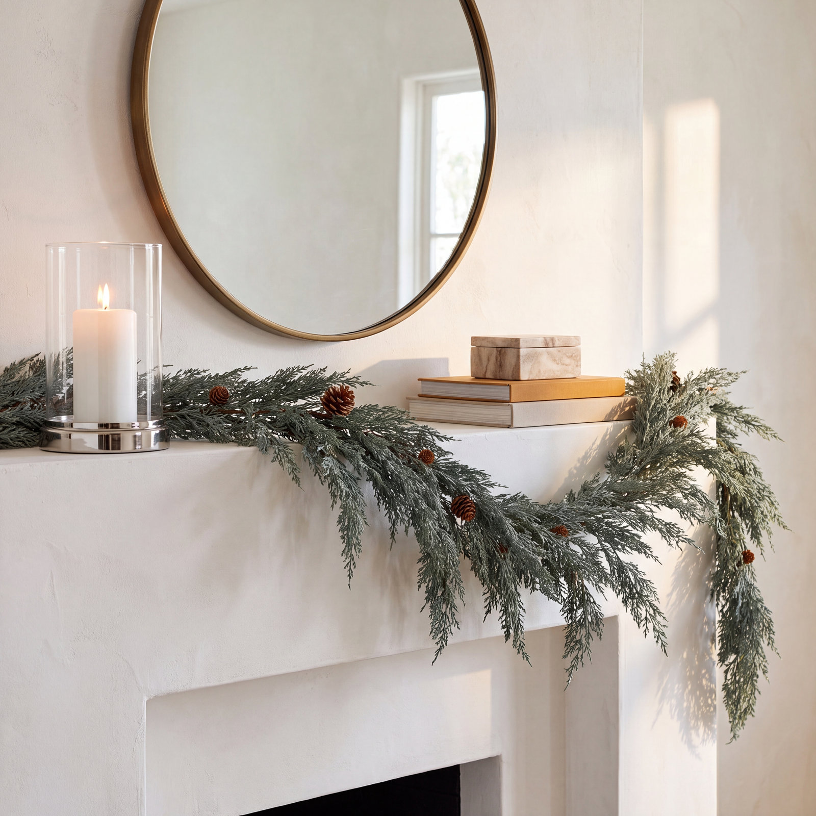 74" Cypress Christmas Garland