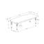 Banc 48 po rectangulaire gris antique, rembourré pour banc