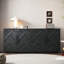 70,8 "Buffet noir avec rangement, grande console en bois avec rangement