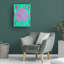 Feuilles bolognaises en rose sur toile-95427505