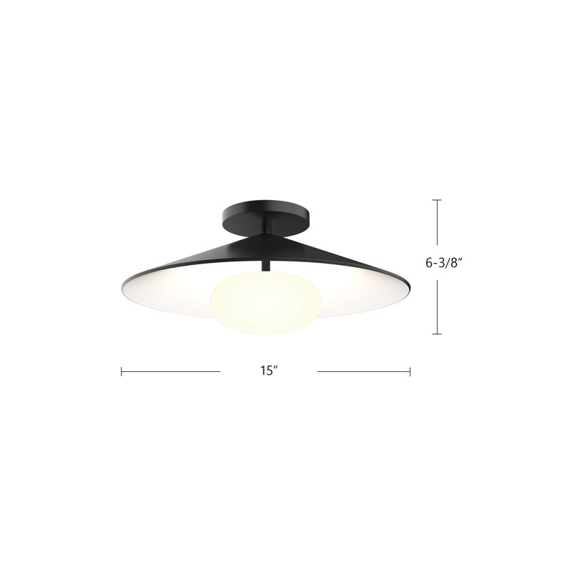Cruz 1 - Light LED Semi Flush Mount