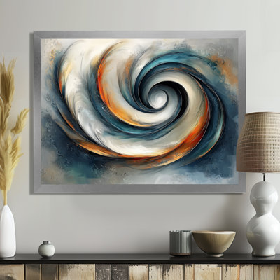 Parallel Streams of Fractal Horizon III - Art mural abstrait spirale moderne
