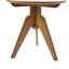 Table de bout ronde en bambou, petite table d'appoint avec structure triangulaire