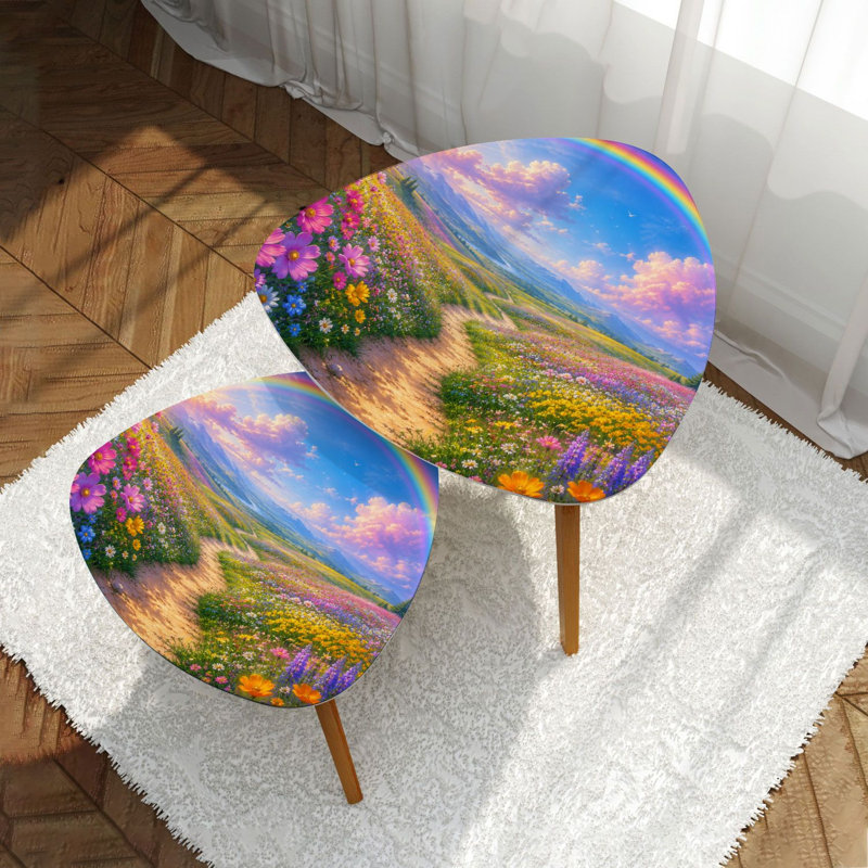 Ensemble de 2 tables basses gigognes Triangle