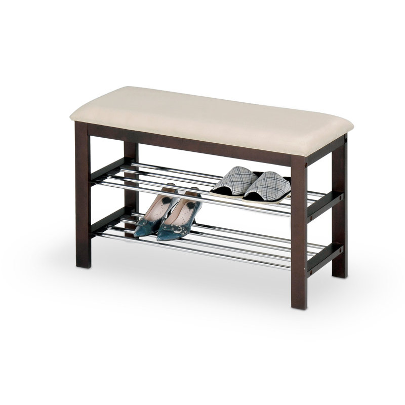 Plumville Faux Leather Upholstered Storage Bench