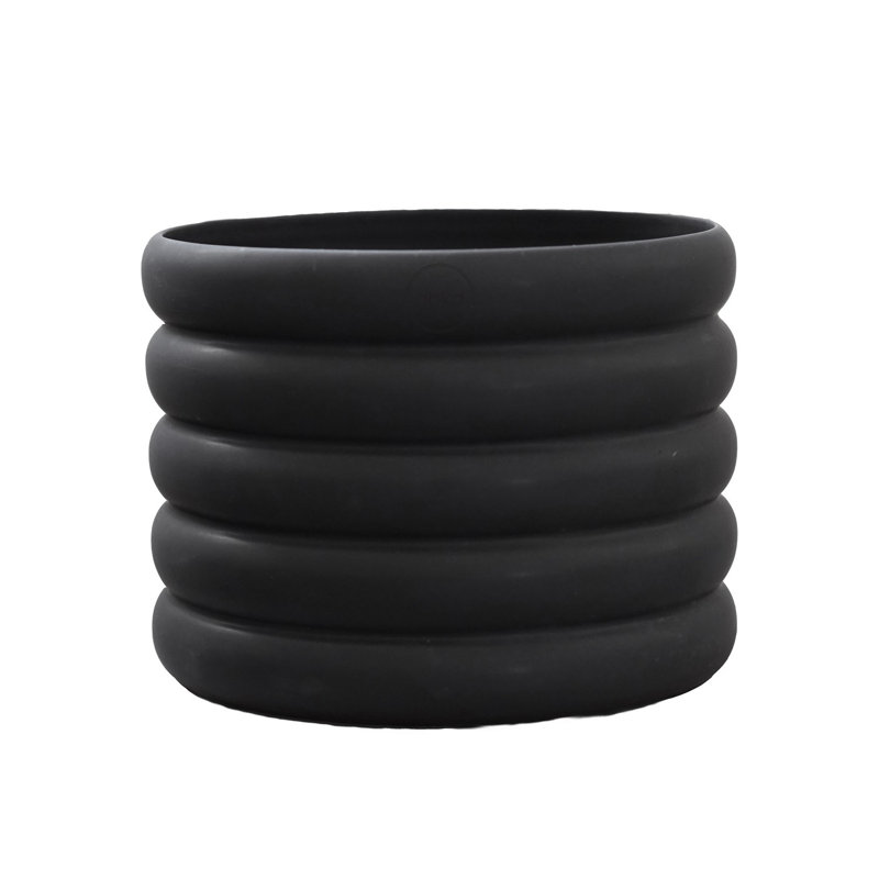 Vase de table en céramique Cervos, H 6,5 po x l 7,87 po x P 7,87 po