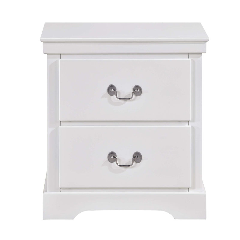 Table de chevet en bois 1pc, Blanc