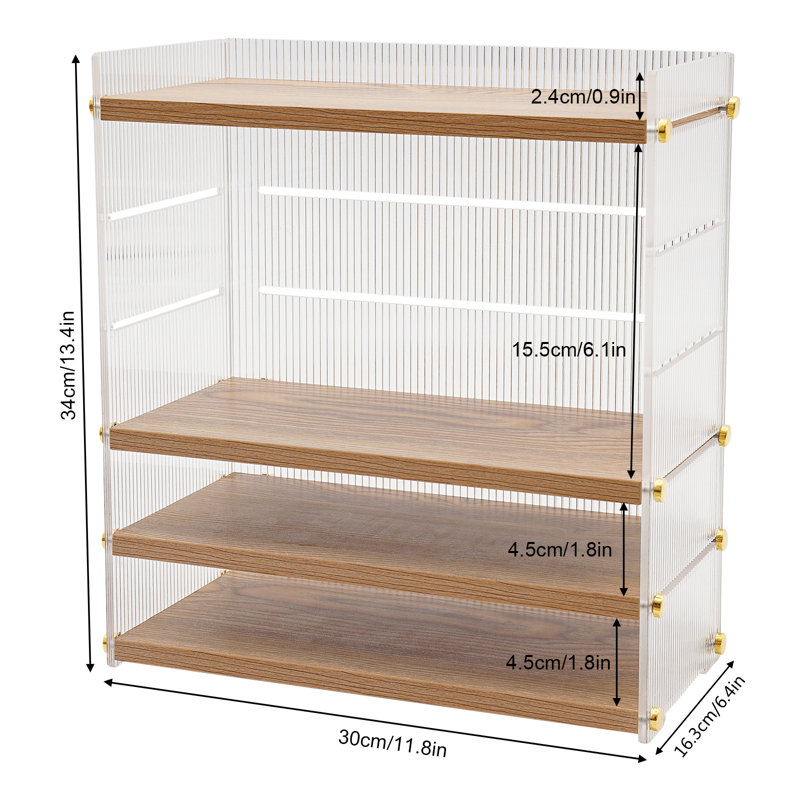 13.4'' H x 11.8'' W Solid Wood Display Case