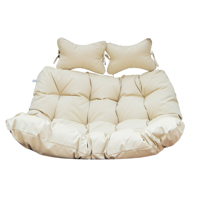 Coussin de balançoire suspendu avec repose-tête pour 2 personnes Modern, Beige