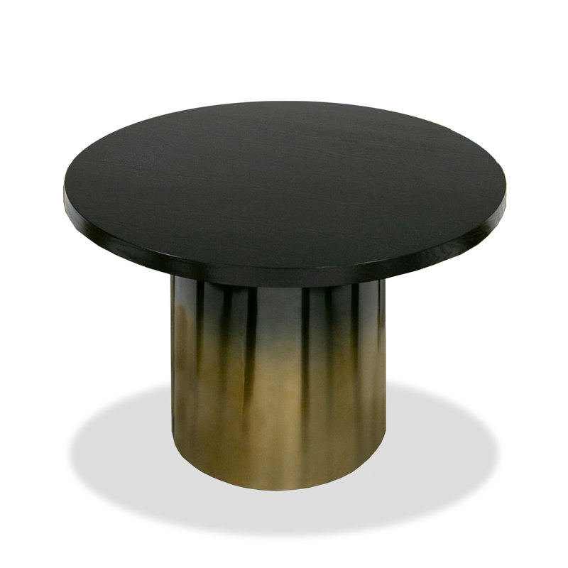 Keyvonna Round with Stainless Steel Base Dining Table