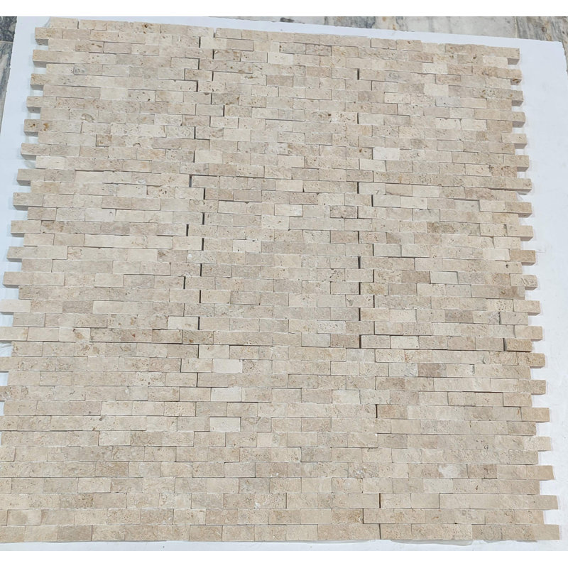 1x2 BRICK SPLITFACE, Ivory
