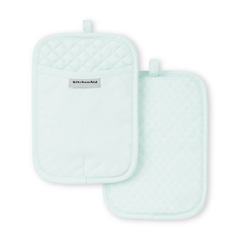 KitchenAid Asteroid Pot Holder 2-Pack Set,, Light Blue
