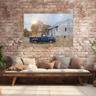 Jonestown Pumpkin Barn 1 Piece Wrapped Canvas Wall Art