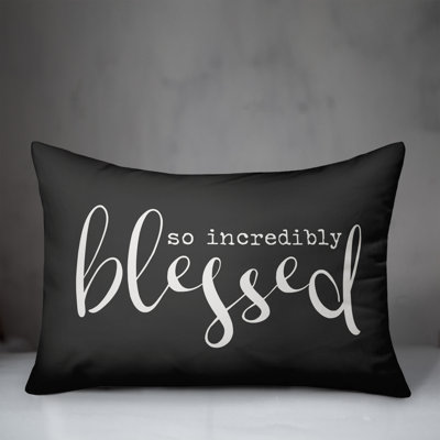 Textual Outdoor Reversible Throw Pillow