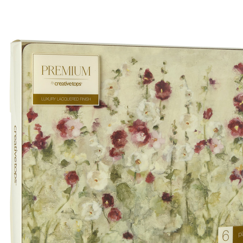 Wild Field Poppies Lacquered With Cork Backing Floral Rectangle Placemat