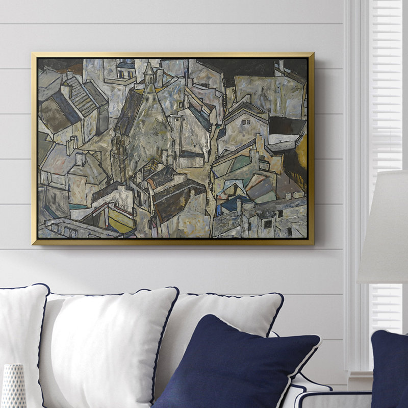 «Mödling II» par Egon Schiele, 16 x 24, Doré