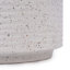 Handmade Ceramic Planter Set Of 2, 11" & 8" Diameter, White With Vertical Ridges, For Aquatic Plants Indoor/Outdoor Shelf & Table Use, Breathable Non-Porous Clay