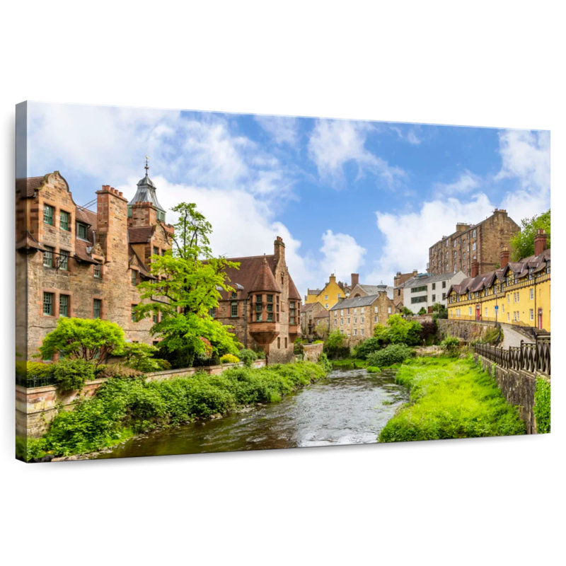 Sirecs, Edimbourg, Dean Village et l'eau de Leith, H 32 po x l 48 po