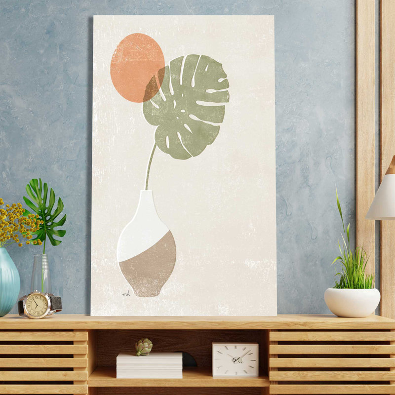 Sun Palm I - Peinture, L 24 po x H 40 po, Toile tendue