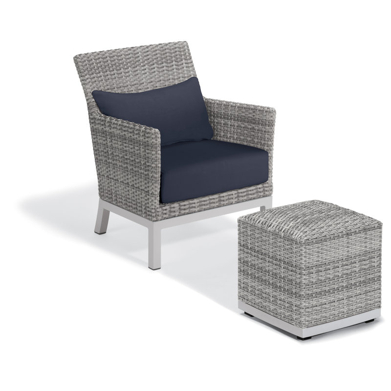 Argento Outdoor Lounge Chair, Midnight Blue