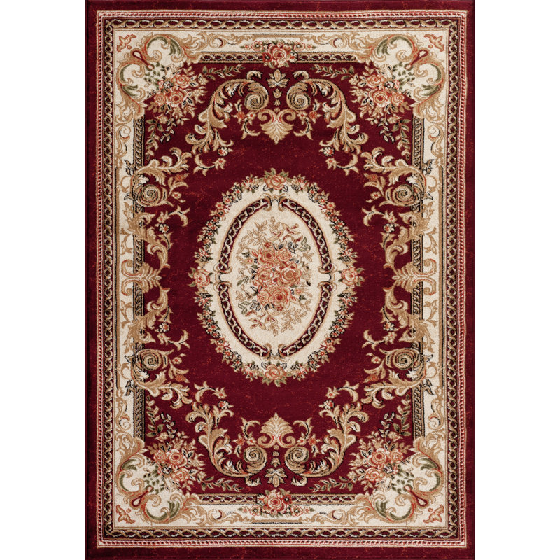 Tapis traditionnel bordeaux Tobis, 1'8 "x 2'10"