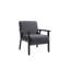 Ensemble de canapé et chaise en lin gris foncé 70 po avec 2 coussins Absecon-121779541-121779542
