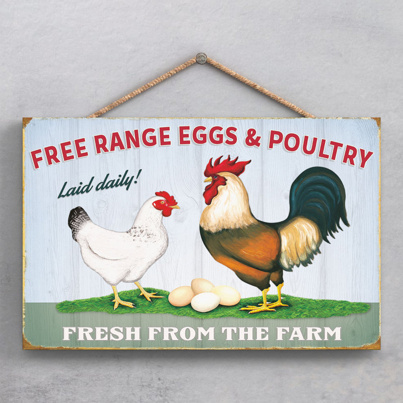Free Range Eggs - Print on MDF
