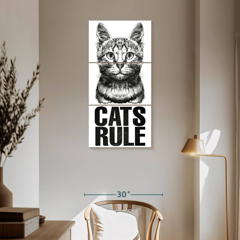 Cats Rule, 62" H x 30" W