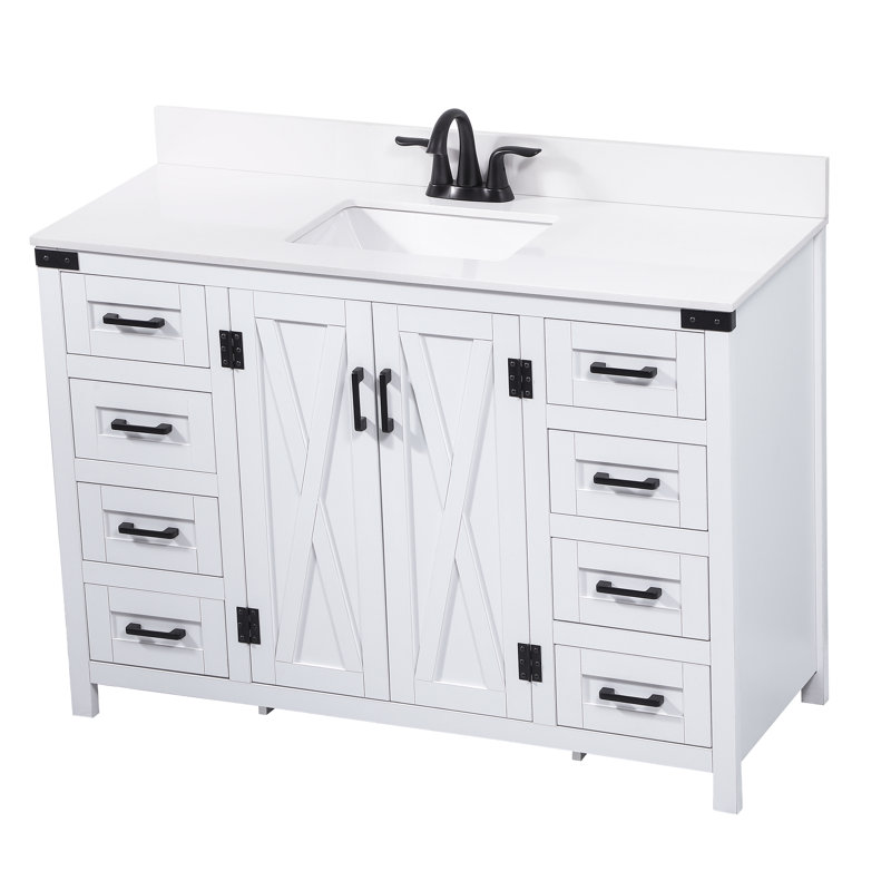 Ensemble de meuble-lavabo simple 48 po Slayton, Blanc
