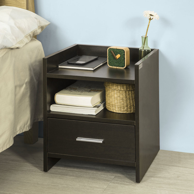 Burling 38cm W Manufactured Wood Bedside Table