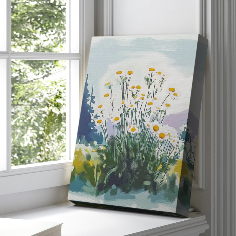 Toile tendue avec châssis floral LXVI - prêt à être accroché, H 60 po x l 40 po