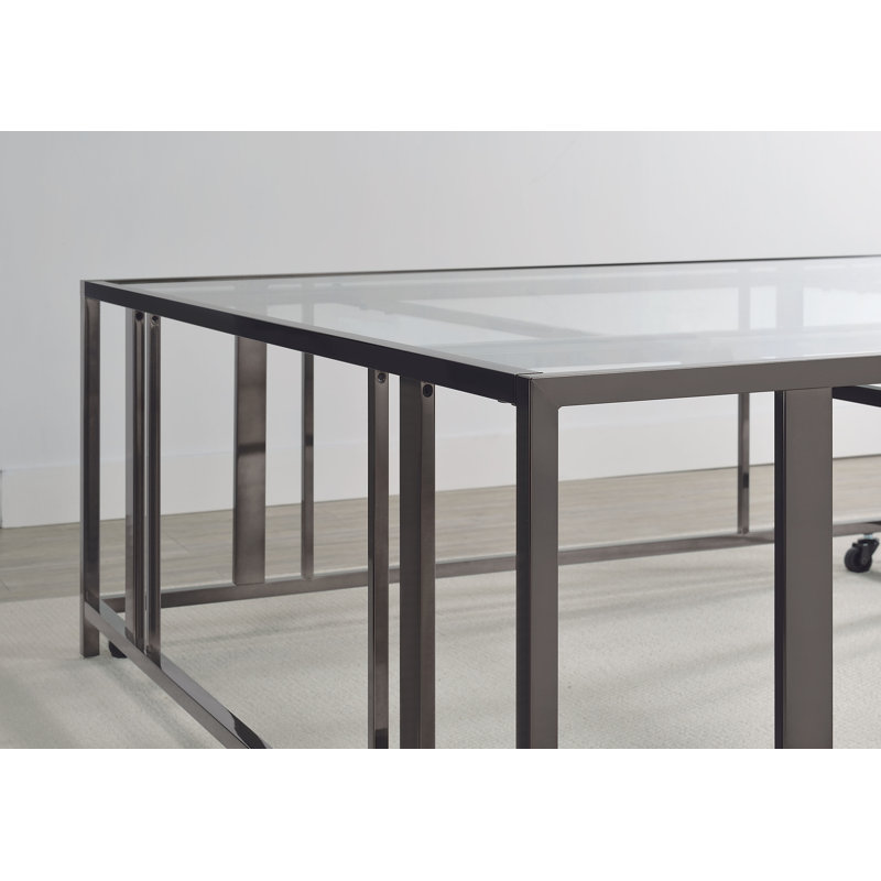 Table basse carrée Phillps, Noir