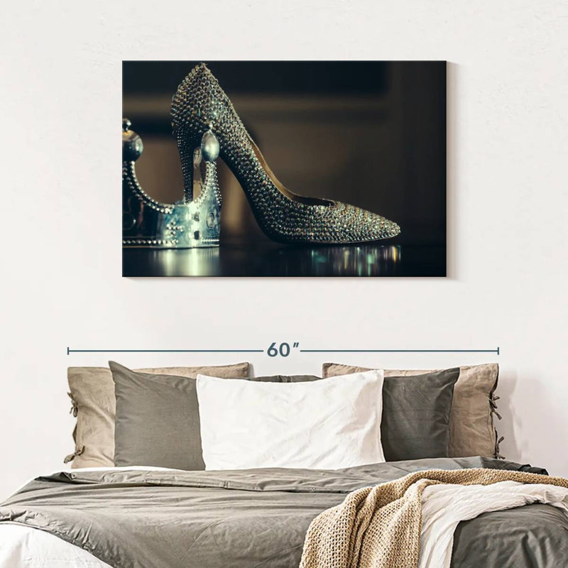 Shuttleworth Silver High Heels, 30" H x 45" W