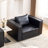 50” W Leather Accent Armchair-890282751