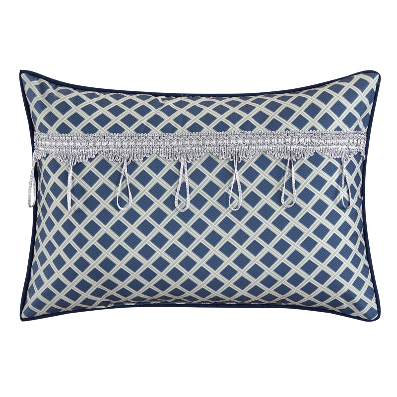 Ensemble d'édredon réversible en microfibre bleu marine 7 pièces Elisia, Édredon grand + 7 articles supplémentaires