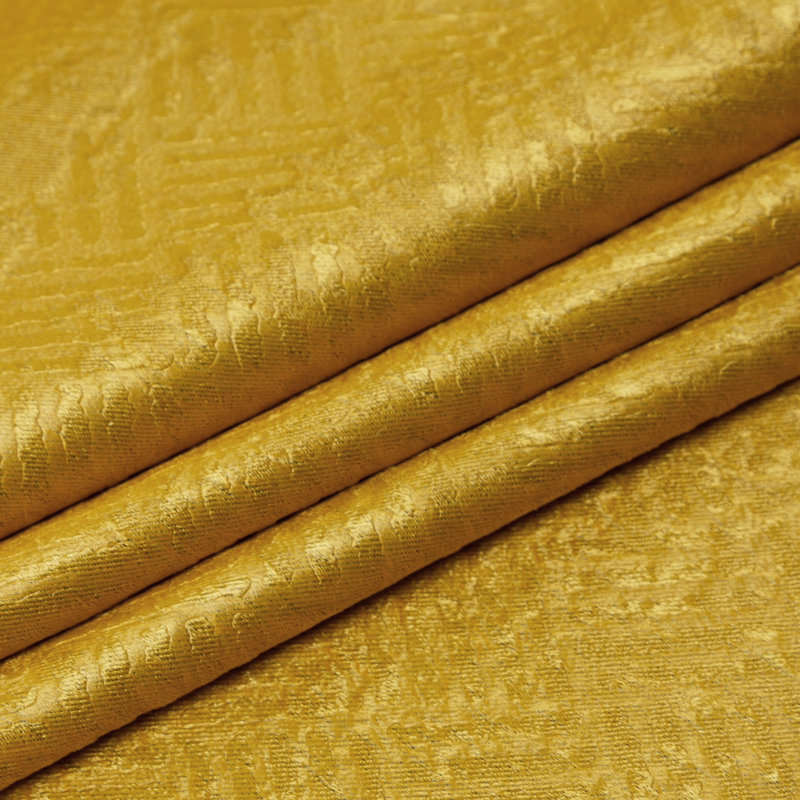 Semi Sheer Curtain Pair, Gold