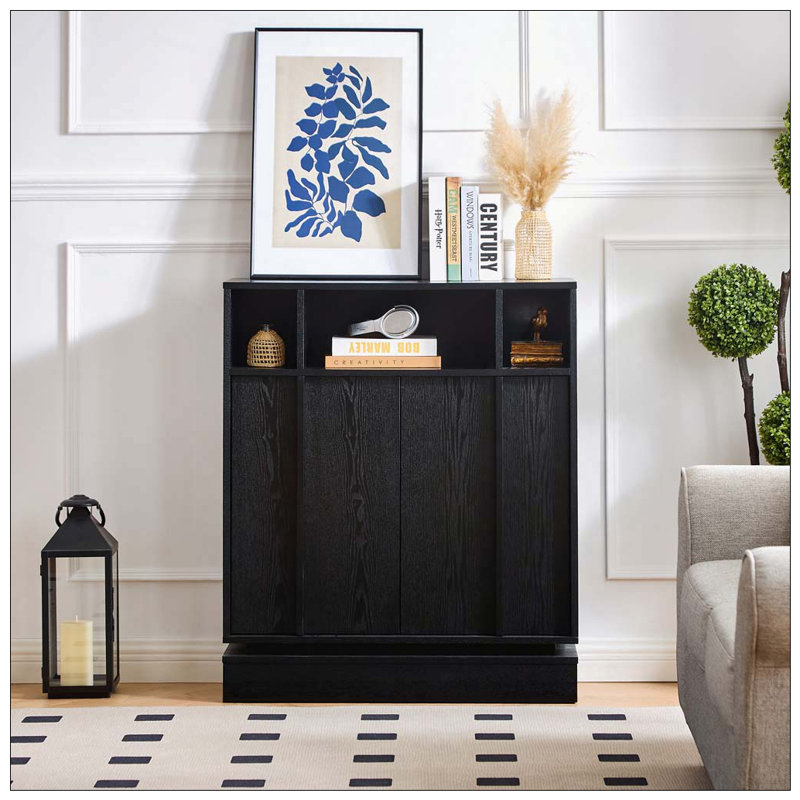 Buffet avec rangement, Noir