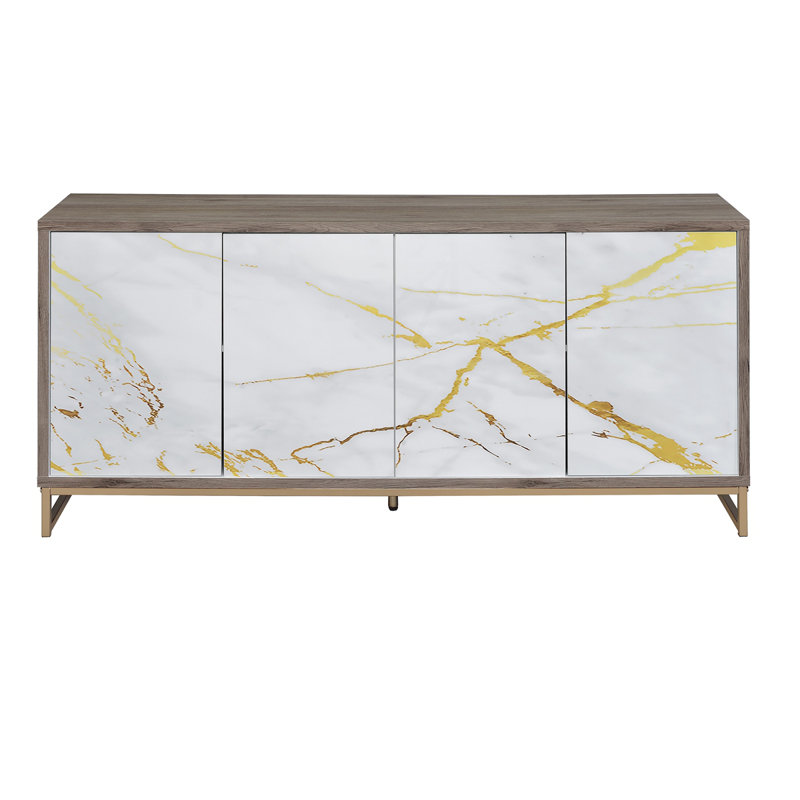 Paavan Marble Console Cabinet
