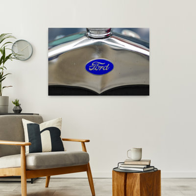Close-up of a classic car of Ford Culver City Los Angeles County California USA 1 Piece Wrapped Canvas Wall Art