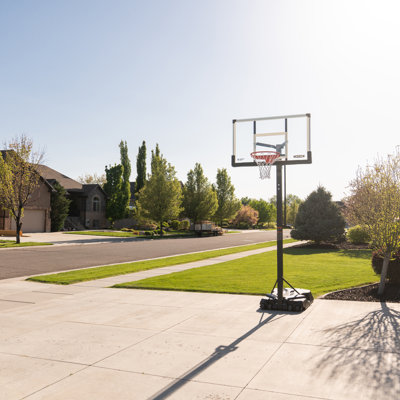 Lifetime Height Adjustable Portable Basketball Hoop (54" Tempered Glass Backboard)
