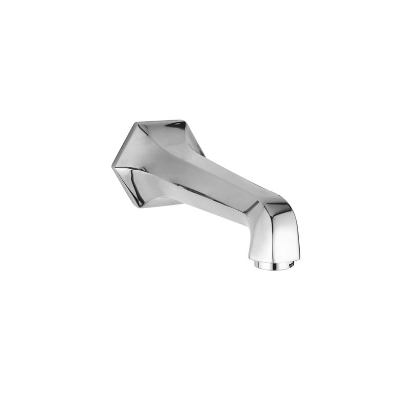 Mackintosh Wall Tub Spout, Silver Nickel