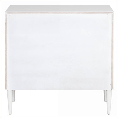 Blanc et blanc Table de chevet décorative noire avec 2 tiroirs - Rangement pour chambre à coucher