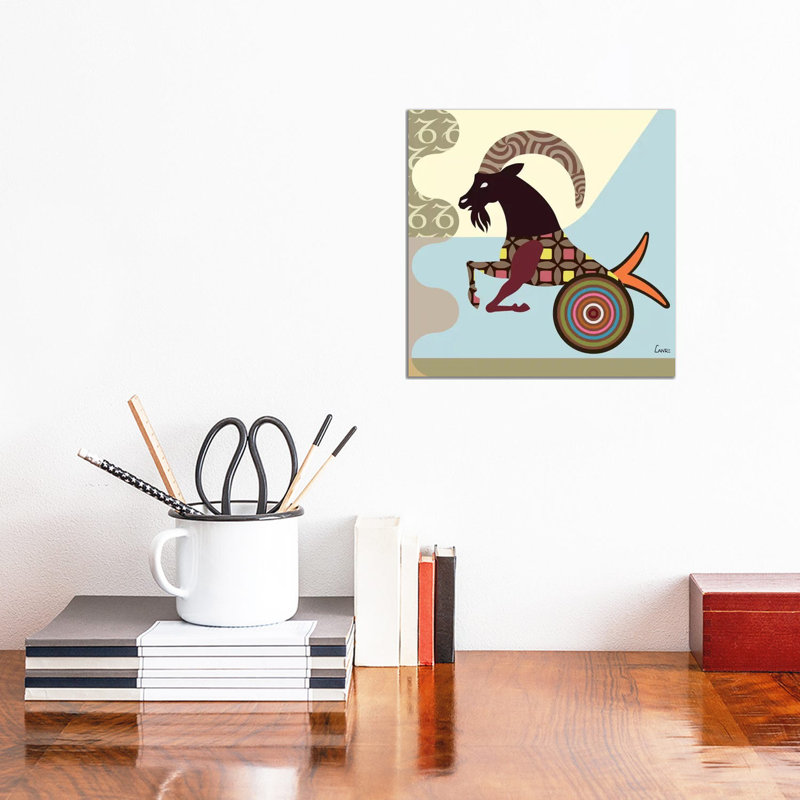Capricorn Zodiac by Lanre Studio - Wrapped Canvas Gallery-Wrapped Canvas Giclée, 30.48cm H x 30.48cm W